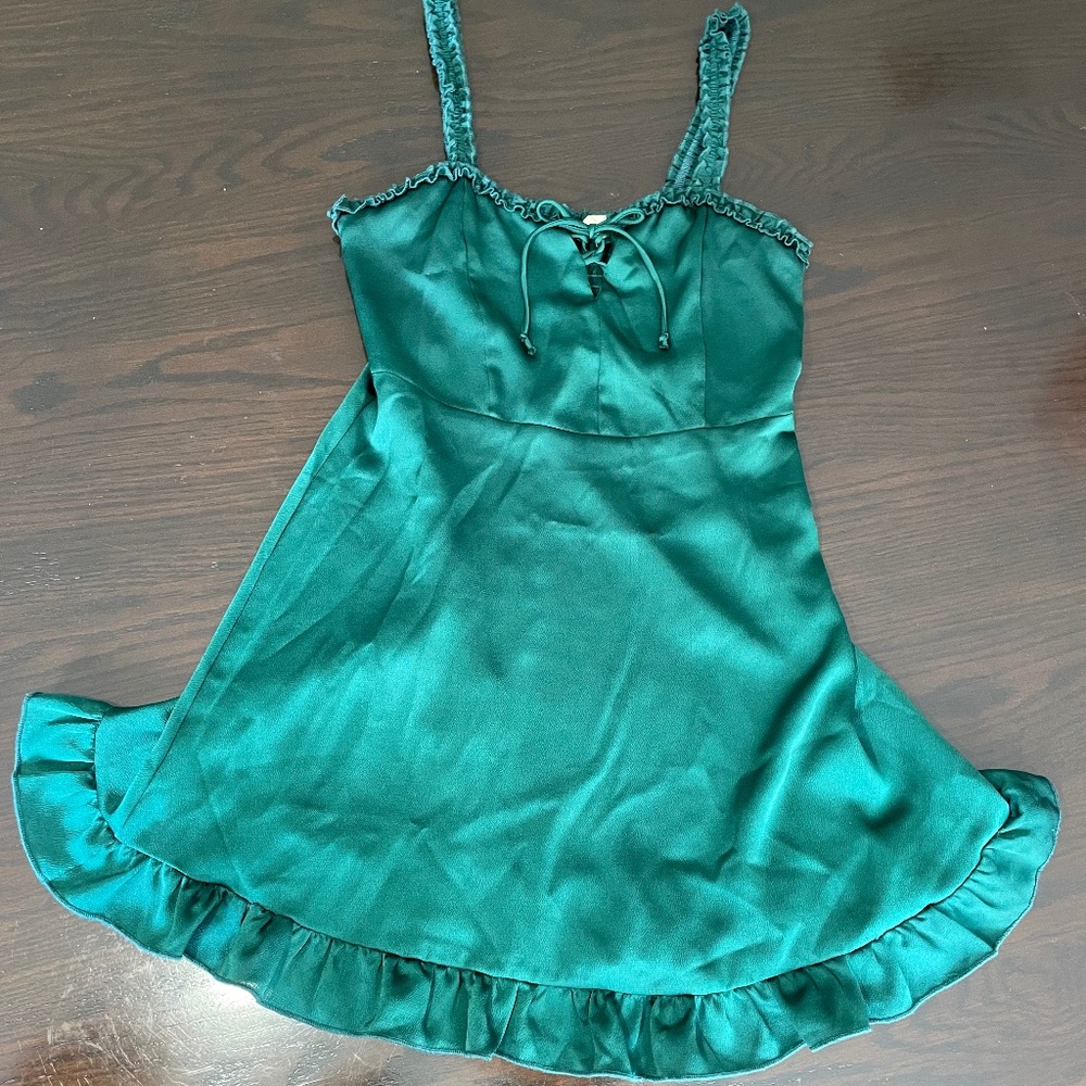 Emerald Green Mini Dress